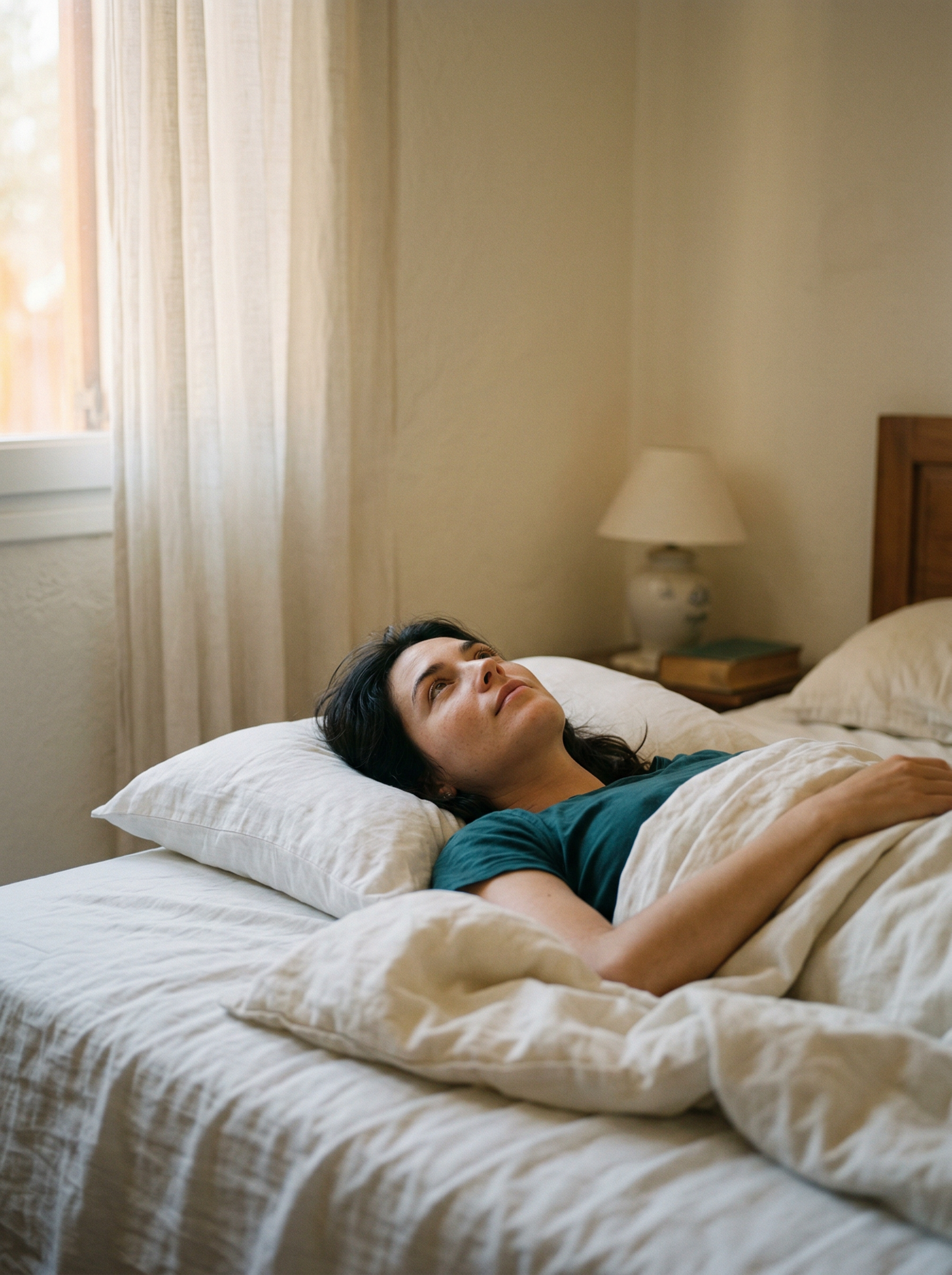 Mujer descansando, fatiga crónica, nervio vago